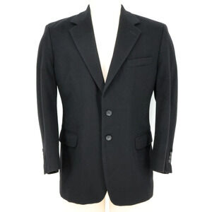 Joseph and Lyman Sport Coat Mens 40S Black Cashmere Jacket Lined Blazer Preppy